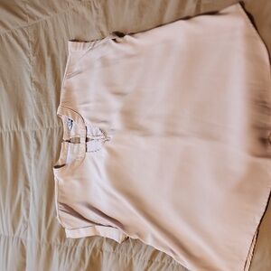 Light Pink Blouse with Keyhole Detail